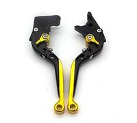 Levier d'embrayage et de frein hydraulique Levier moto CNC pliable extensible disque avant levier frein à tambour arrière pour Vespa pour PX LML 125 150 200 étoile pour PX125 pour PX150(Yellow)