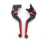 Levier d'embrayage et de frein hydraulique Levier moto CNC pliable extensible disque avant levier frein à tambour arrière pour Vespa pour PX LML 125 150 200 étoile pour PX125 pour PX150(Red)