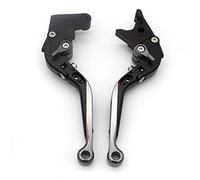 Levier d'embrayage et de frein hydraulique Levier moto CNC pliable extensible disque avant levier frein à tambour arrière pour Vespa pour PX LML 125 150 200 étoile pour PX125 pour PX150(Gray)