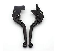 Levier d'embrayage et de frein hydraulique Levier moto CNC pliable extensible disque avant levier frein à tambour arrière pour Vespa pour PX LML 125 150 200 étoile pour PX125 pour PX150(All Black)