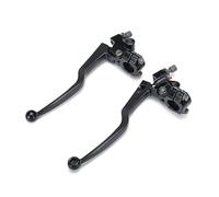 Levier d'embrayage Frein Moto 2 Pièces Leviers d'embrayage Frein Moto en Aluminium Noir Convient pour CG 125 Alliage Câble Levier De Frein Et d'embrayage De Moto Frein Avant