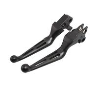 Levier d'embrayage Frein Moto Levier de Frein et d'embrayage de Moto en Aluminium Noir, Commande Manuelle Fendue pour Ha&rley Road King Dyna Softail Fat Boy 1996 - 2017