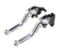 Levier d'embrayage Frein Moto pour Yama&ha MT-07 FZ-07 2014-2023 pour Tracer 2015-2023 Accessoires De Moto CNC Leviers d'embrayage De Frein Réglables Courts(Argent)