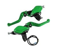 Levier D'embrayage Frein Une Paire De Leviers Principaux De Pompe De Frein Hydraulique Double Pour Moto 22mm 50cc-300cc Adaptés À La Plupart Des Motos Levier Frein Moto(Green)