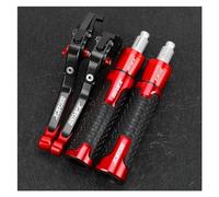 Levier d'embrayage pour YMA XJR1300 XJR 1300 Racer Levier De Poignée Réglable Leviers Frein d'embrayage Guidon Grps Bouchon D'extrémité(Red)
