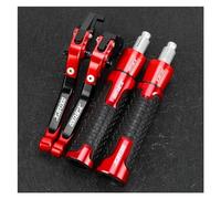 Levier d'embrayage pour YMA XJR1300 XJR 1300 Racer Levier De Poignée Réglable Leviers Frein d'embrayage Guidon Grps Bouchon D'extrémité(Red2)
