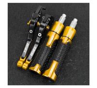 Levier d'embrayage pour YMA XJR1300 XJR 1300 Racer Levier De Poignée Réglable Leviers Frein d'embrayage Guidon Grps Bouchon D'extrémité(Gold)