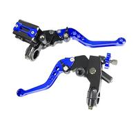 Levier d'embrayage Universel 7/8" 22mm Maître-Cylindre Pompe de Frein Réglable Compatible avec Yama-ha Polaris Suzuki Kawa-saki Honda Moto (bleu)