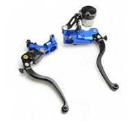 Levier d'embrayage Universel Levier d'embrayage de pour Moto Course 19RCS, Support Gauche, câble, Levier 22 mm(Bleu)