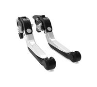Levier Embrayage Frein À Levier Extensible Pliable Réglable pour Fantic pour Caballero pour Brouilleur Leviers d'embrayage Freins Moto Leviers Frein d'embrayage(Black Silver)
