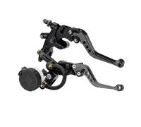 Levier Embrayage Frein Kit De Leviers De Réservoir De Maître-cylindre De Frein D'embrayage Réglable Universel Pour Moto Guidon De 7/8 "22mm Ensemble Poignée Leviers Embrayage(Titanium color)