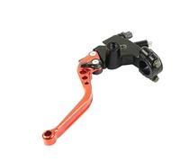 Levier Embrayage Frein Ligne universelle de câble d'embrayage de levier gauche de moto 22mm universel pour Kawasaki Ensemble Poignée Leviers Embrayage(Orange Longer)