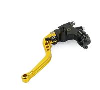 Levier Embrayage Frein Ligne universelle de câble d'embrayage de levier gauche de moto 22mm universel pour Kawasaki Ensemble Poignée Leviers Embrayage(Gold Shorter)