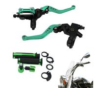 Levier embrayage moto Frein Droit Hydraulique À Disque Pour Guidon 22 mm | Robuste Poignée universelle aluminium de rechange kit complet pièces pour atelier réparation moto Vert