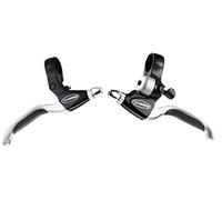 Levier frein CL530-RS + CL535-RT (Rapidefire et sonnette intégrée) - la paire - argent
