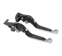 Levier Frein D'embrayage Moto Compatible Avec CB 600F Pour Hornet 2007 2008 2009-2013 Moto CNC Levier De Poignée Réglable Extensible Pliant Leviers D'embrayage Frein(Black Silver)