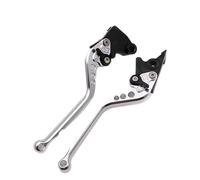 Levier Frein D'Embrayage Pliable Moto Pour MV Pour Agusta Pour Brutale 750 910 989R 1078RR 1090RR Moto Poignée Courte Leviers D'embrayage De Frein Style Long(Long silver)