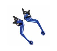 Levier Frein Moto 1 Paire De Leviers De Frein À Double Disque CNC Levier De Frein en Alliage D'aluminium Accessoires De Modification De Scooter De Moto Levier Frein Poignées(Blue)