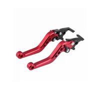 Levier Frein Moto 1 Paire De Leviers De Frein À Double Disque CNC Levier De Frein en Alliage D'aluminium Accessoires De Modification De Scooter De Moto Levier Frein Poignées(Red)