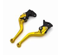 levier frein moto Compatible Avec Yamaha Pour FZ6 Pour 600 2004-2010 Leviers Frein Et D'embrayage Réglables Moto Accessoires Remplacement Et Modification(Yellow)