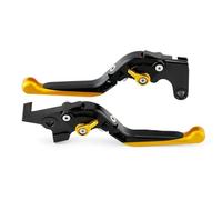 Levier Frein Moto Pour XJR 1200/1300 Pour YZF 750R/750SP/1000R Pour FJR1300 Leviers D'embrayage De Frein De Moto Poignées Réglables Extensibles Pliantes D'embrayage Frein Moto(Black yellow)