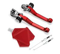 Levier Frein Moto Pour YZ450F YZ 450 F 2020 2021 2022 Levier D'embrayage Cascade De Motocross Système De Câble À Traction Facile Leviers D'embrayage De Frein(A set red)
