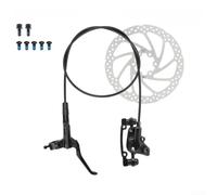 Levier Frein Réglable Ergonomique pour Guidon 22mm | Double piston, pour force égale, freinage stable, câble 1000mm, montage pour rapide, mat(Right front + disc)