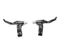 Levier frein velo vtt v-brake 2 doigts clarks alu noir collier articule (pr) noir G