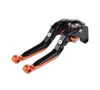 Levier Guidon Compatible Avec Yamaha Pour XJ6 SN Pour Diversion/F Moto Poignée De Commande Avant Levier D'embrayage Levier De Frein Levier De Poignée Pliable Réglable(Black-Orange)