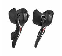 Levier-manette route microshift 10v. double alu noir (paire) compatible shimano