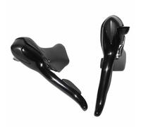 Levier-manette route microshift 7v. double alu noir (paire) compatible shimano (