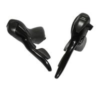 LEVIER-MANETTE ROUTE MICROSHIFT 8V. DOUBLE ALU NOIR (PAIRE) COMPATIBLE SHIMANO
