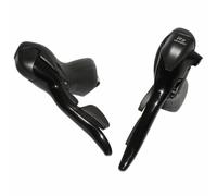 Levier-manette route microshift 8v. double alu noir (paire) compatible shimano o