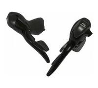 Levier-manette route microshift 8v. triple alu noir (paire) compatible shimano