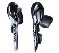 Sunrace Str-91 R9/l3 Brake Lever Set With Shifter Argenté 3 x 9s Black