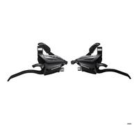 Levier/manette vtt 8vx3. shimano stef500 v-brake noir 2 doigts (pr)