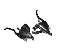 Levier-manette vtt p2r 3x7v. noir alu azera pour frein v-brake compatible shimano (paire)