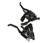 LEVIER-MANETTE VTT P2R 3x7V. NOIR ALU POUR FREIN V-BRAKE COMPATIBLE SHIMANO