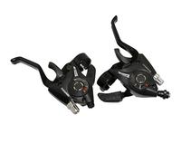 LEVIER-MANETTE VTT P2R 3x8V. NOIR ALU POUR FREIN V-BRAKE COMPATIBLE SHIMANO