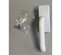 Levier manuel SCHÜCO en blanc.