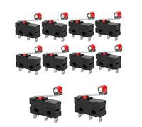 Levier Micro Switch, micro-commutateur de limite de limite levier à rouleau à charnière momentanée ARM AC 250V 5A SPDT 1NO 1NC ACTION SNAP 10PCS, MINI LIMIT