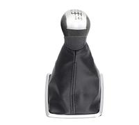 Levier Pommeau De Vitesse Pour Ford Pour Focus 2 MK2 2005-2011 5 Vitesses Pommeau De Levier De Vitesse De Voiture Bâton Couvercle De Coffre Soufflet(Silver 6 speed)