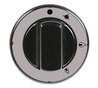 Levier pour robinet Ø 70 mm Symbole avec flamme d'allumage pour essieu Ø 8 x 6,5 mm avec abattant universel Noir