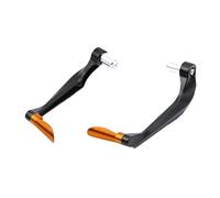 Levier Protection D'Embrayage Moto Protecteur de guidon universel avec gravure 3D, 7/8 pouces, for moto, Scooter, vélos montagne, levier frein, CNC en aluminium(Orange)