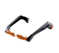 Levier Protection D'Embrayage Moto Protecteurs de guidon universels en aluminium, gravure 3D, 7/8 pouces, for moto, Scooter, vélos montagne, levier frein(Orange)