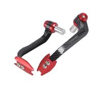 Levier Protection D'Embrayage Moto Protège-mains for guidon de moto, 7/8 pouces, levier frein, embrayage, for Scooter, ATV, VTT(B Carbon-Red)