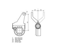 Levier régleur DT Spare Parts 6.60137 automatique, gauche, BNA 227 x 35