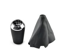 Levier Vitesse Couvert Pommeau pour Mazda 3 BK BL 5 CR CW 6 II GH CX-7 ER MX-5 NC III 23 MT Levier de Vitesse en Cuir 5/6 Vitesses pommeau de Levier de Vitesse Pommeau De Levier(6 Speed-Silvery)