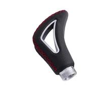 Levier Vitesse Handball Universal PU Leather Gear Shift Knob Red Line Black Line Manual Car Gear Stick Head Shift Replacement Knob Modified Shift Head(Red Line)
