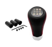 Levier Vitesses Manuel pour M8 pour M10 pour M12 Adaptateur Poignée De Levier De Vitesse De Voiture Pommeau De Manuel en Aluminium À 5 Vitesses Tête De Bâton avec Pommeau Lever Vitesse(Red)